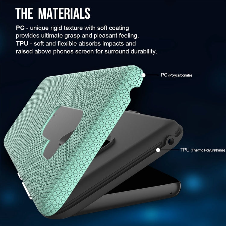 For Galaxy S9+ PC + TPU Chrome Plated Press Button Anti-slip Protective Back Case