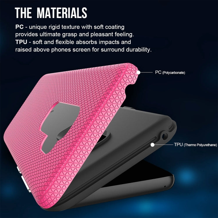 For Galaxy S9+ PC + TPU Chrome Plated Press Button Anti-slip Protective Back Case