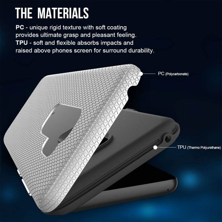 For Galaxy S9+ PC + TPU Chrome Plated Press Button Anti-slip Protective Back Case