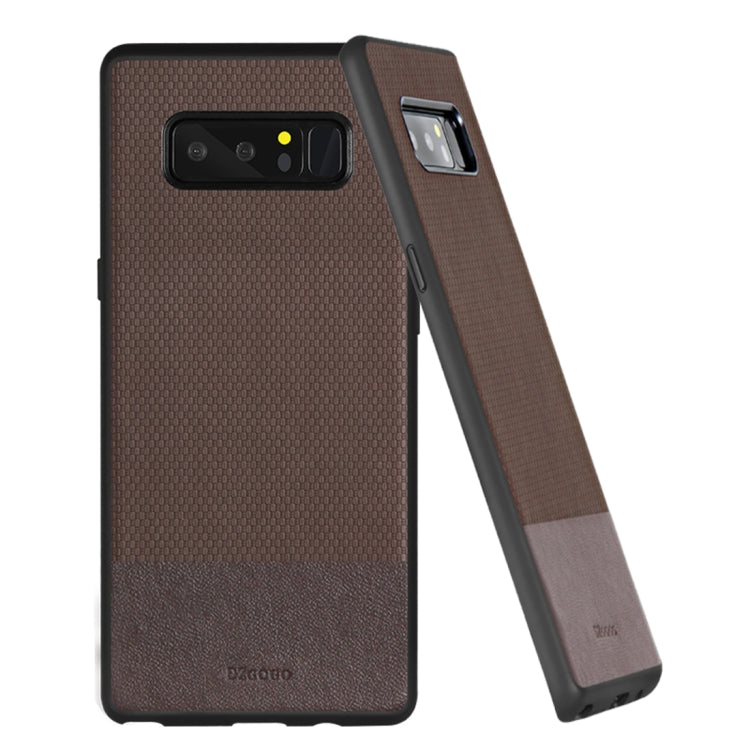 DZGOGO LUXURY Series Galaxy Note 8 TPU + PC Business Style Leatherwear Impact Combination Protection Case(Brown)