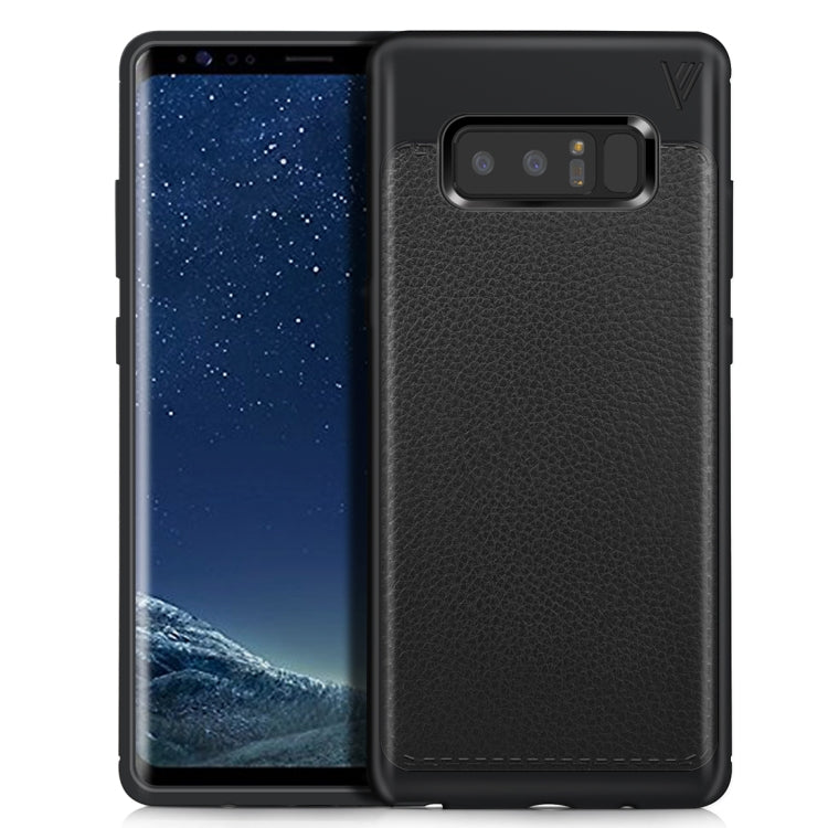 Lenuo for Galaxy Note 8 Litchi Texture Full Coverage PU Leather + TPU Protective Back Cover Soft Case