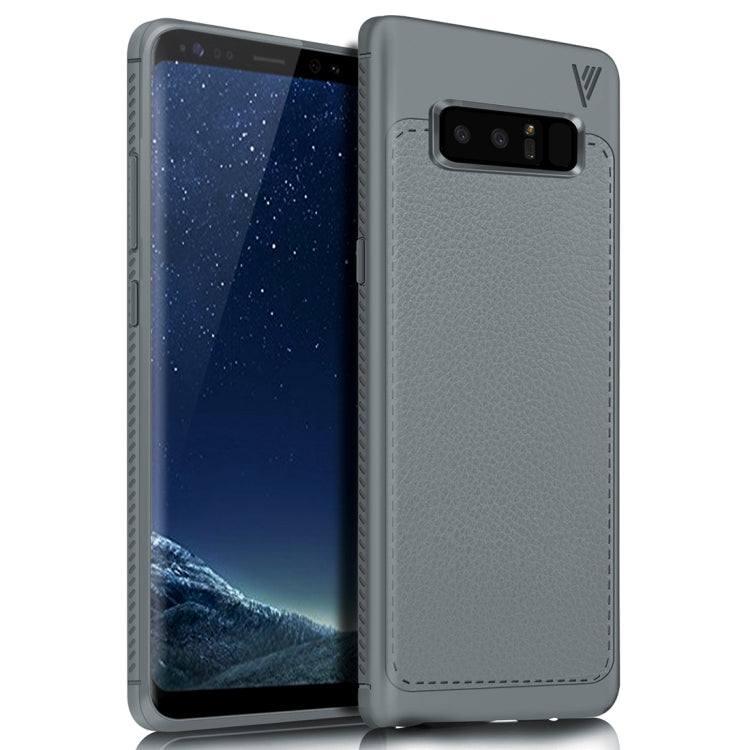 Lenuo for Galaxy Note 8 Litchi Texture Full Coverage PU Leather + TPU Protective Back Cover Soft Case
