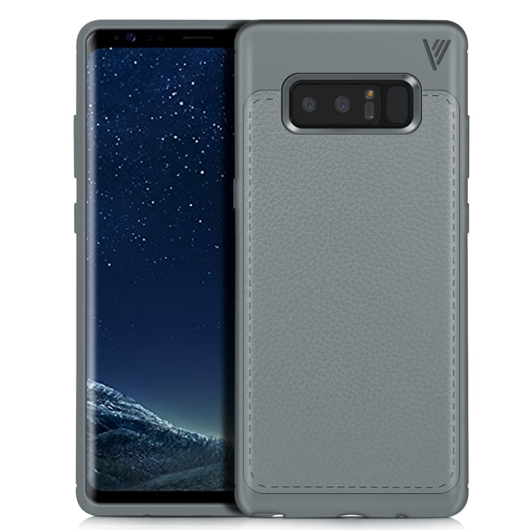 Lenuo for Galaxy Note 8 Litchi Texture Full Coverage PU Leather + TPU Protective Back Cover Soft Case