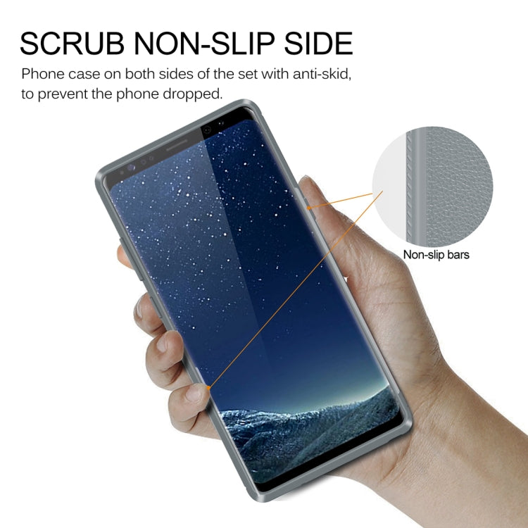 Lenuo for Galaxy Note 8 Litchi Texture Full Coverage PU Leather + TPU Protective Back Cover Soft Case