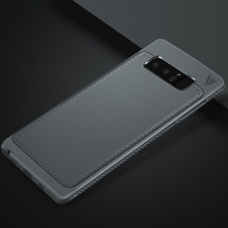 Lenuo for Galaxy Note 8 Litchi Texture Full Coverage PU Leather + TPU Protective Back Cover Soft Case