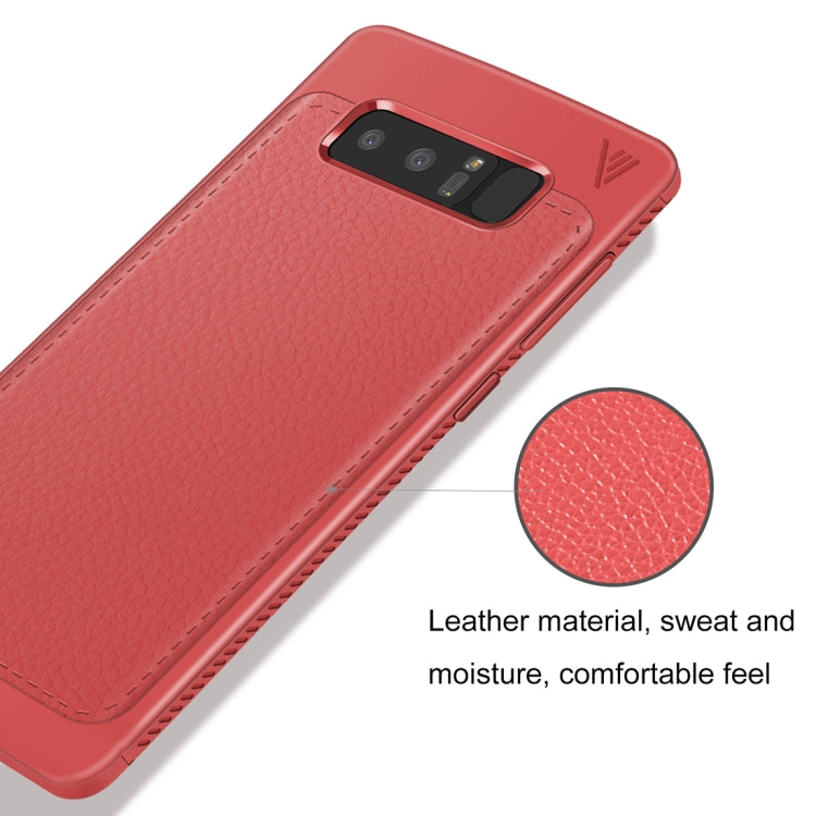 Lenuo for Galaxy Note 8 Litchi Texture Full Coverage PU Leather + TPU Protective Back Cover Soft Case