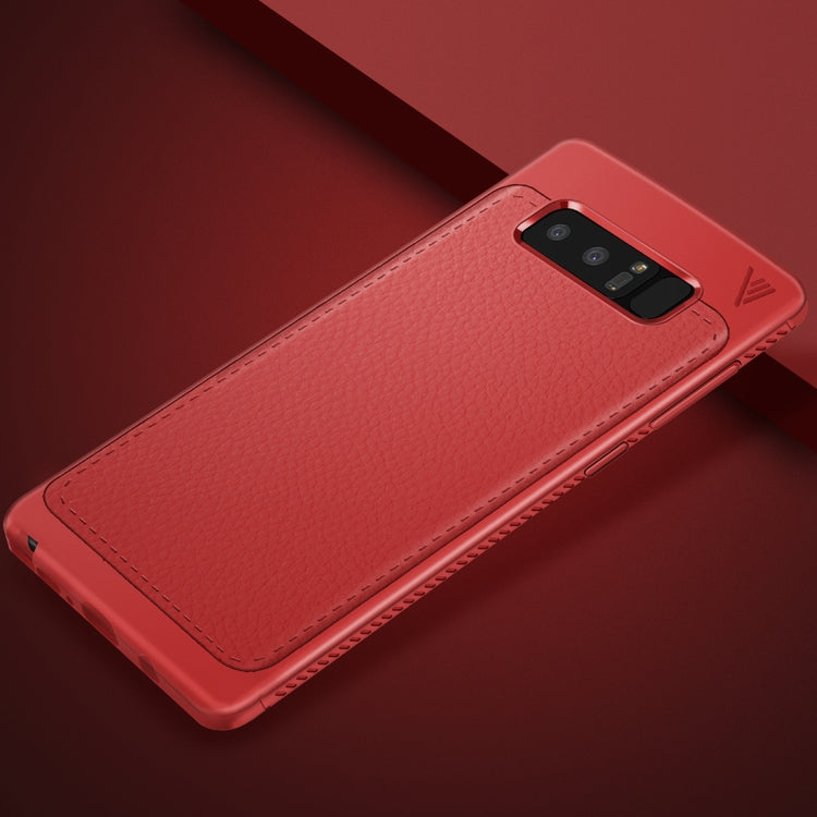 Lenuo for Galaxy Note 8 Litchi Texture Full Coverage PU Leather + TPU Protective Back Cover Soft Case