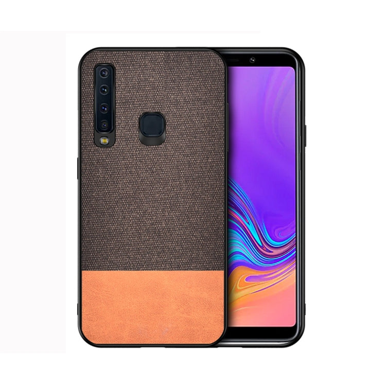 Shockproof Splicing PU + Cloth Protective Case for Galaxy A9 (2018)