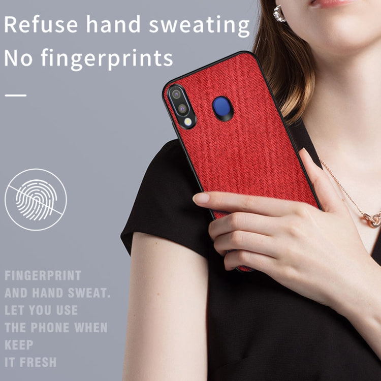 Shockproof Splicing PU + Cloth Protective Case for Galaxy M20