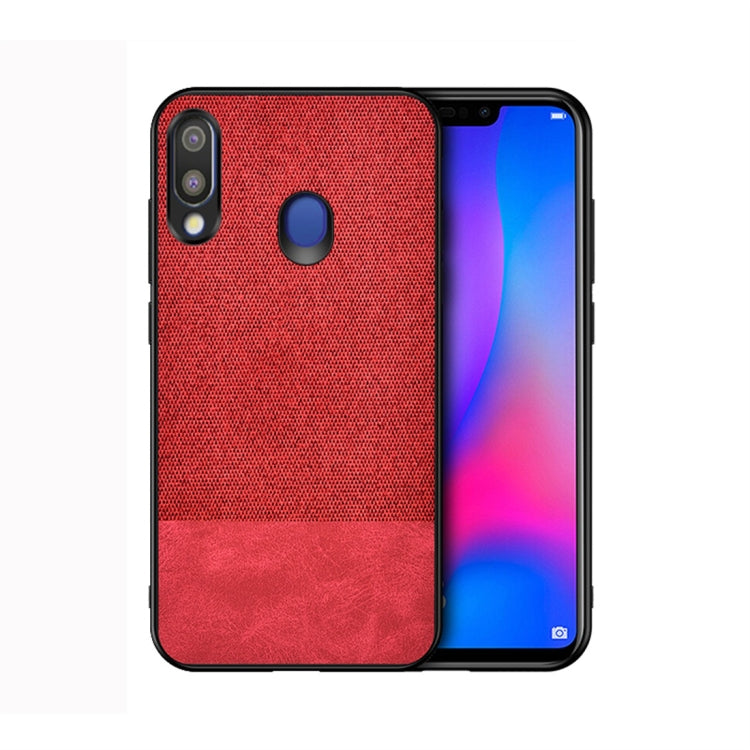 Shockproof Splicing PU + Cloth Protective Case for Galaxy M20