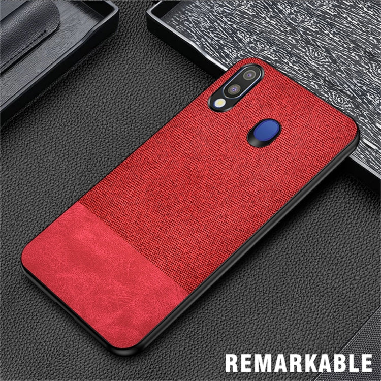 Shockproof Splicing PU + Cloth Protective Case for Galaxy M20
