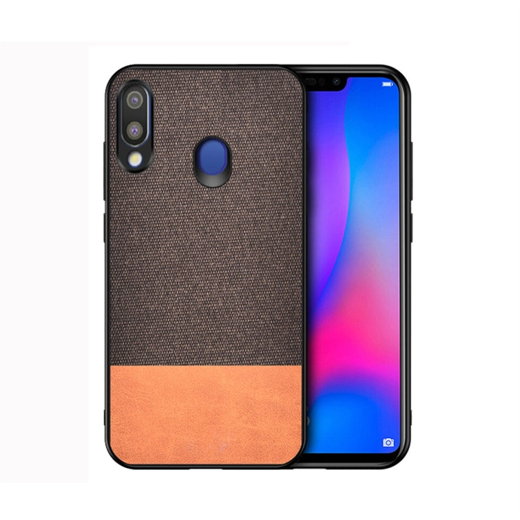 Shockproof Splicing PU + Cloth Protective Case for Galaxy M20