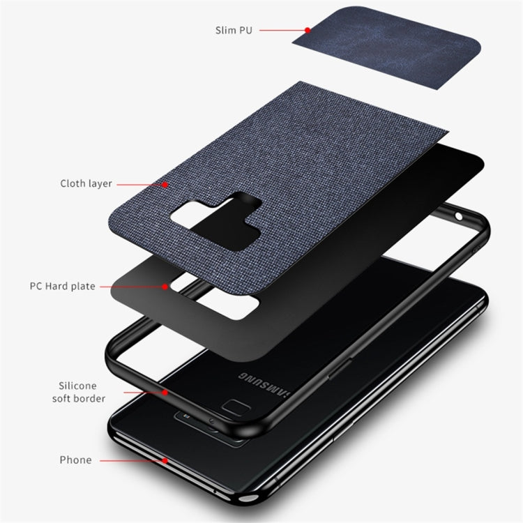 Shockproof Splicing PU + Cloth Protective Case for Galaxy Note 9