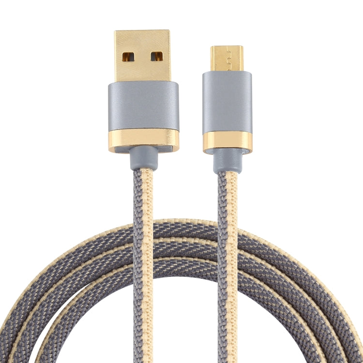 3A USB to Micro USB Two-color Braided Data Cable, Cable Length: 1m