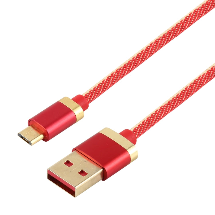 3A USB to Micro USB Two-color Braided Data Cable, Cable Length: 1m