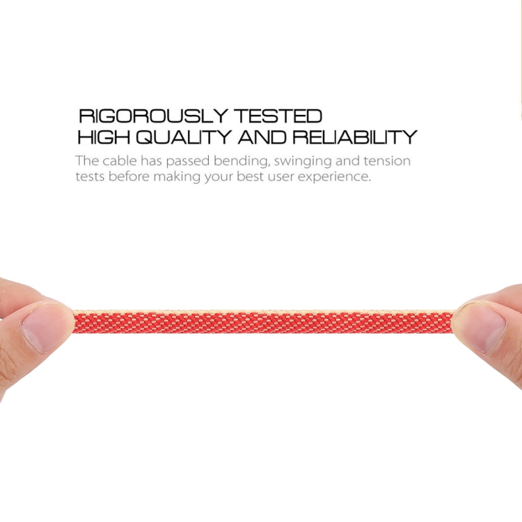 3A USB to Micro USB Two-color Braided Data Cable, Cable Length: 1m