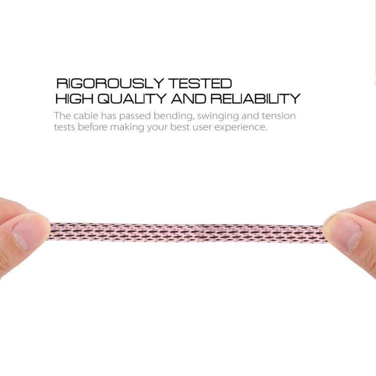 2A USB to Micro USB Two-color Braided Data Cable, Cable Length: 1m