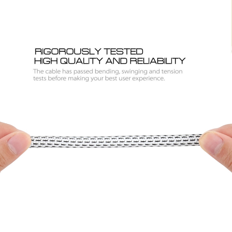 2A USB to Micro USB Two-color Braided Data Cable, Cable Length: 1m