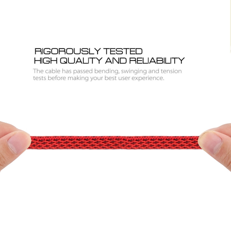 2A USB to Micro USB Two-color Braided Data Cable, Cable Length: 1m