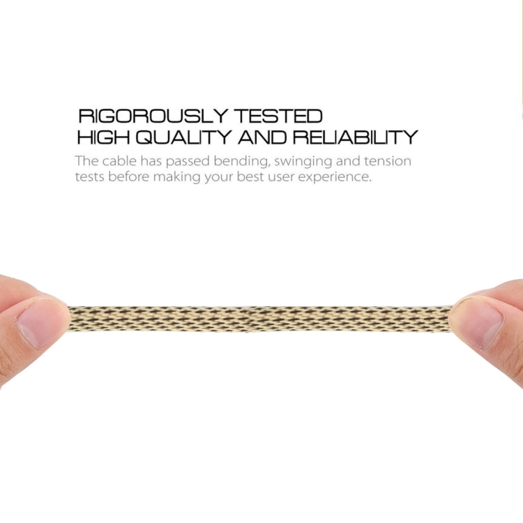 2A USB to Micro USB Two-color Braided Data Cable, Cable Length: 1m