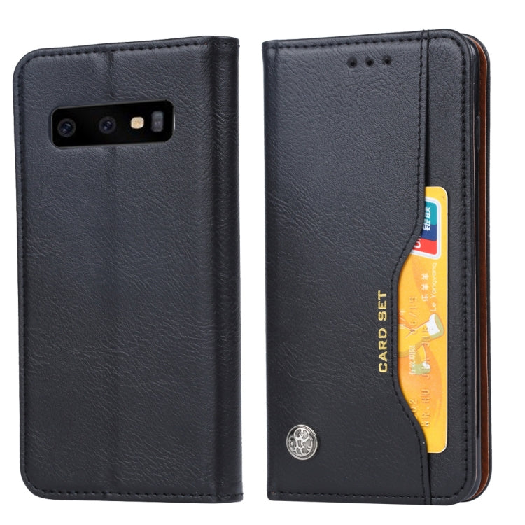 Knead Skin Texture Horizontal Flip Leather Case for Galaxy S10, with Photo Frame & Holder & Card Slots & Wallet