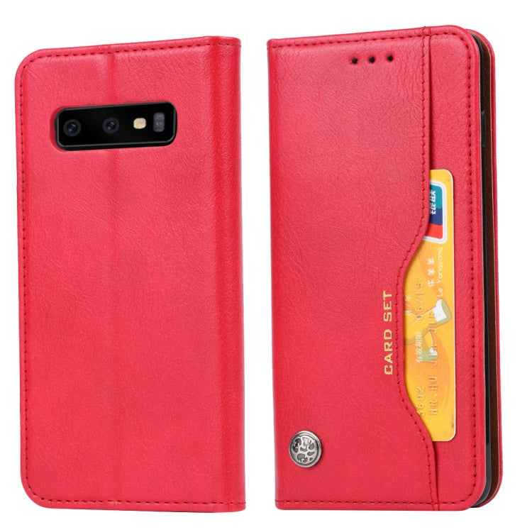 Knead Skin Texture Horizontal Flip Leather Case for Galaxy S10, with Photo Frame & Holder & Card Slots & Wallet
