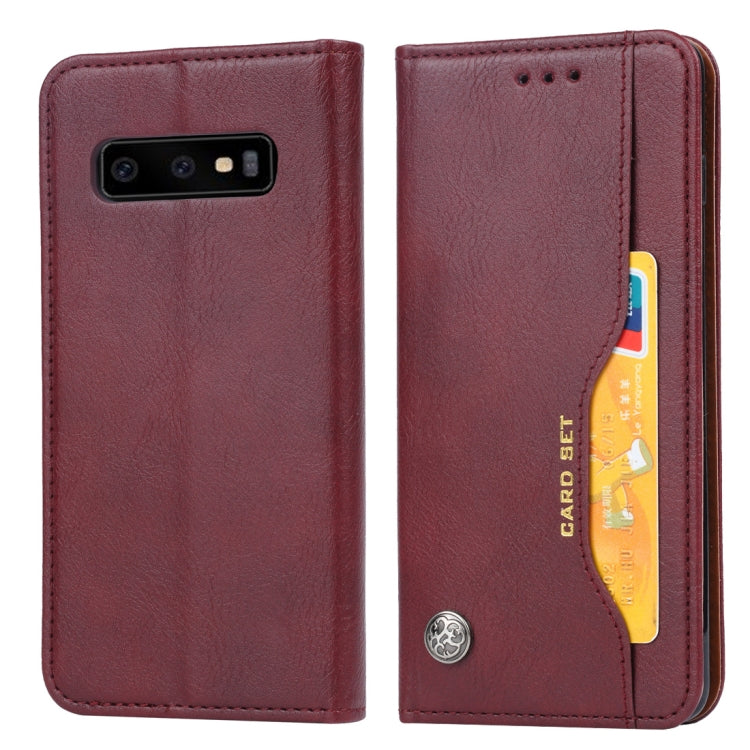 Knead Skin Texture Horizontal Flip Leather Case for Galaxy S10e, with Photo Frame & Holder & Card Slots & Wallet