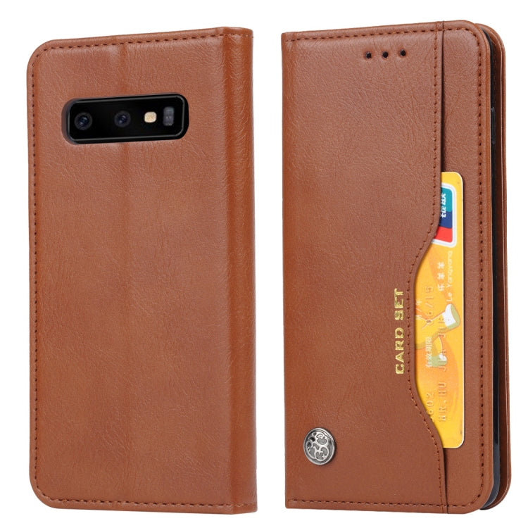 Knead Skin Texture Horizontal Flip Leather Case for Galaxy S10e, with Photo Frame & Holder & Card Slots & Wallet