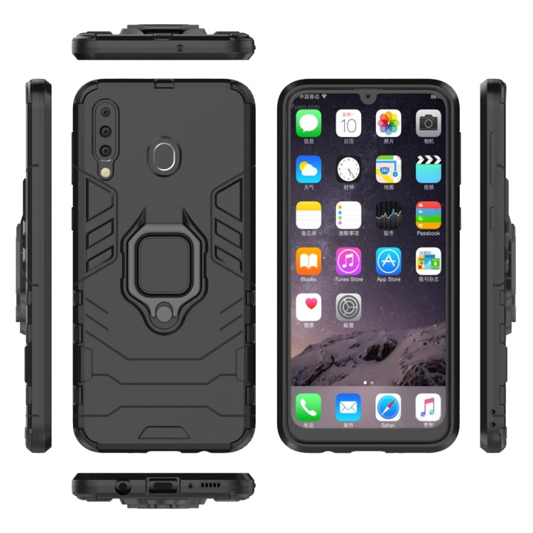 Shockproof PC + TPU Case with Magnetic Ring Holder for Galaxy M20