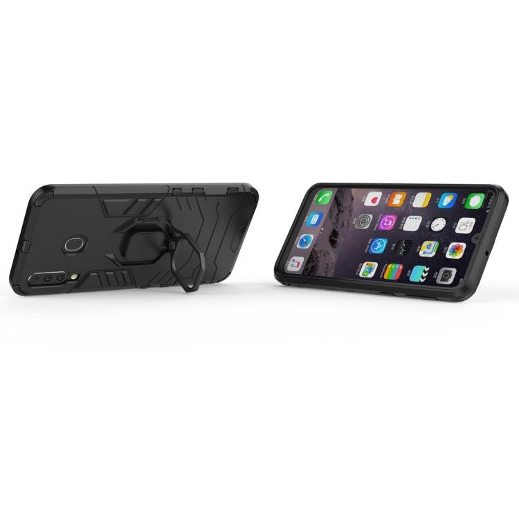 Shockproof PC + TPU Case with Magnetic Ring Holder for Galaxy M20
