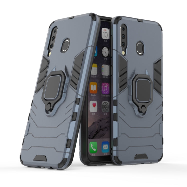 Shockproof PC + TPU Case with Magnetic Ring Holder for Galaxy M20