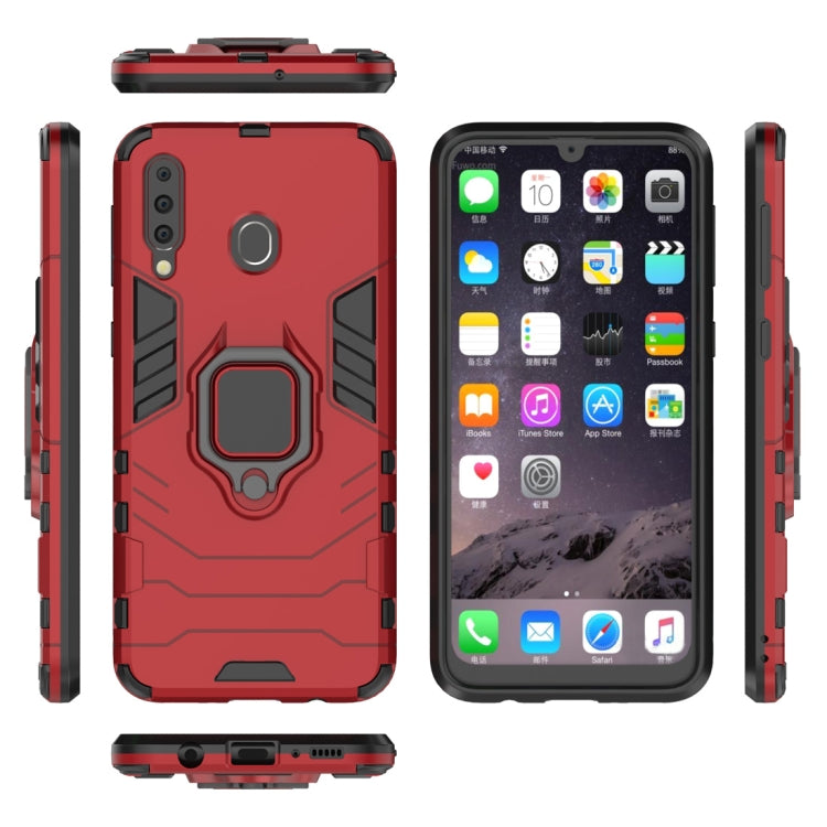 Shockproof PC + TPU Case with Magnetic Ring Holder for Galaxy M20