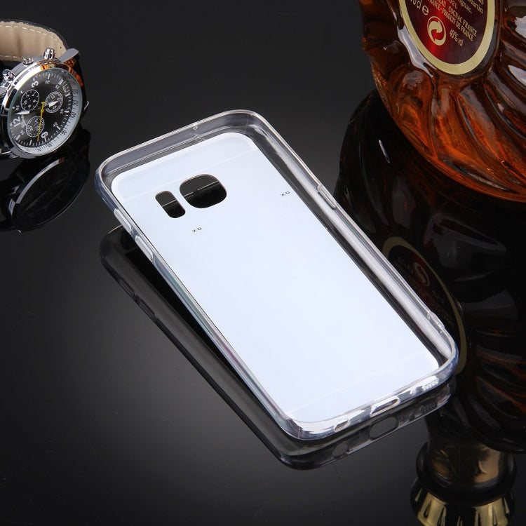 For Galaxy S7 Edge / G935 Diamond Encrusted Electroplating Mirror Protective Cover Case with Hidden Ring Holder