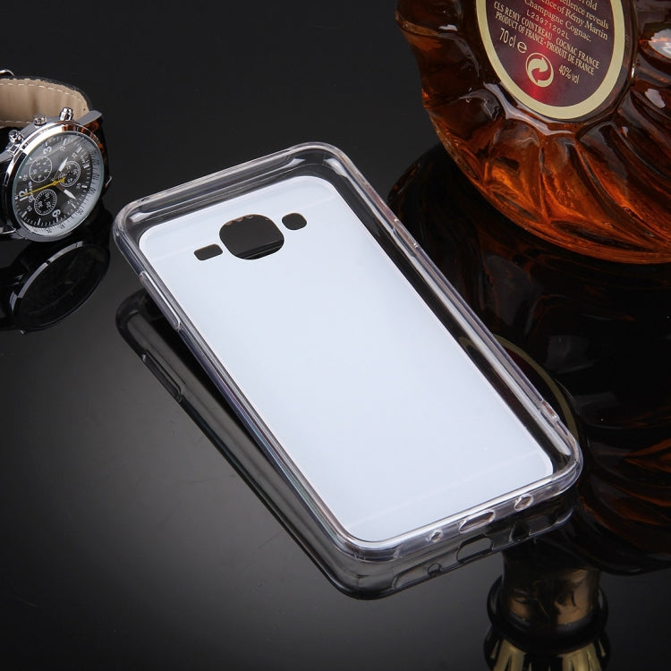 For Galaxy J5 / J500 Diamond Encrusted Electroplating Mirror Protective Cover Case with Hidden Ring Holder