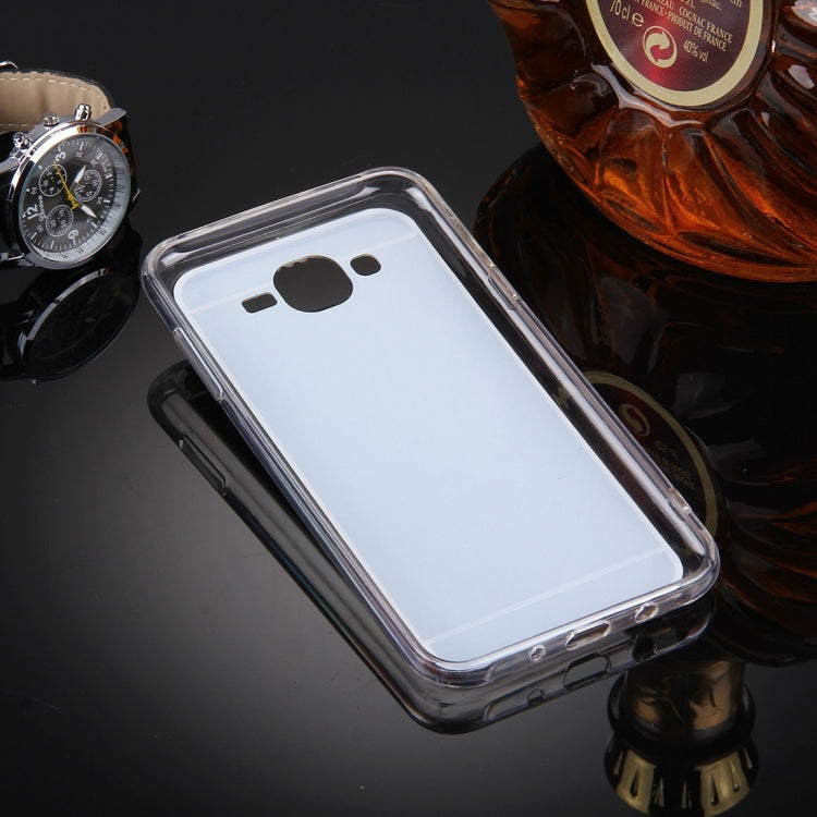 For Galaxy J3 (2016) / J310 Diamond Encrusted Electroplating Mirror Protective Cover Case with Hidden Ring Holder