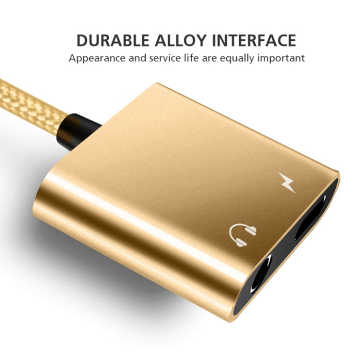 YAOMAISI Q17 12cm 2.4A Output 3.5mm Female + USB-C / Type-C Female to USB-C / Type-C Male Charge + Audio Adapter, For Galaxy S8 & S8 + / LG G6 / Huawei P10 & P10 Plus / Oneplus 5 / Xiaomi Mi6 & Max 2 and other Smartphones