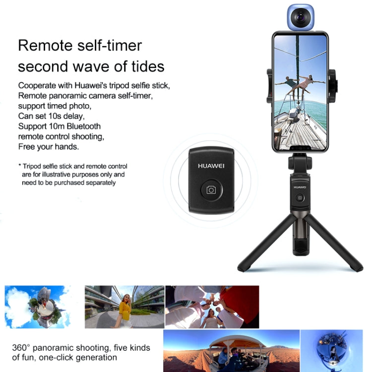 Huawei 210 Degree Wide Angle Dual 13 Megapixel Lens Panoramic Camera, Support 360 Degree Photo / Video, Asteroid / Crystal Ball / Fish Eye Effect, Social Sharing, Animation Production, VR Browsing