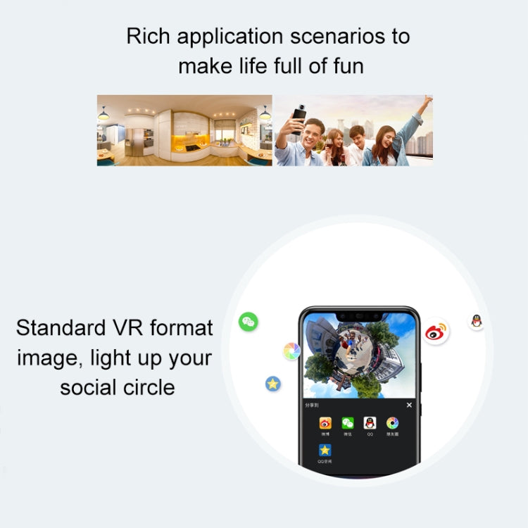 Huawei 210 Degree Wide Angle Dual 13 Megapixel Lens Panoramic Camera, Support 360 Degree Photo / Video, Asteroid / Crystal Ball / Fish Eye Effect, Social Sharing, Animation Production, VR Browsing
