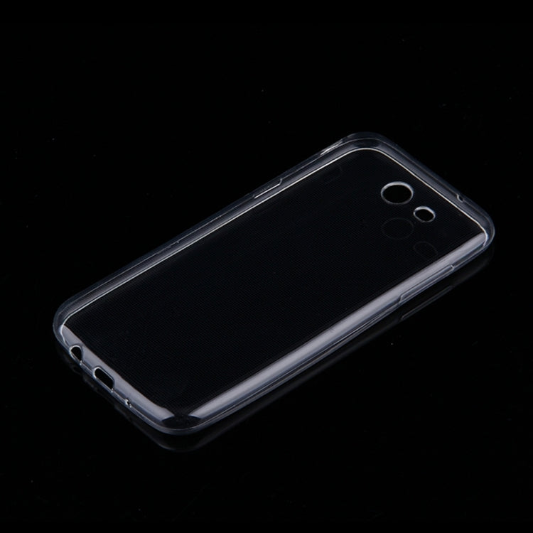 50 PCS for Galaxy J3 (2017) (US Version) 0.75mm Ultra-thin Transparent TPU Protective Case(Transparent)