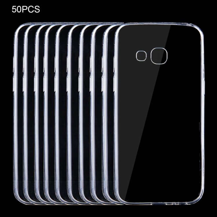 50 PCS for Galaxy A3 (2017) / A320 0.75mm Ultra-thin Transparent TPU Protective Case(Transparent)