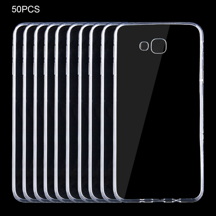 50 PCS for Galaxy On5 (2016) & J5 Prime 0.75mm Ultra-thin Transparent TPU Protective Case(Transparent)
