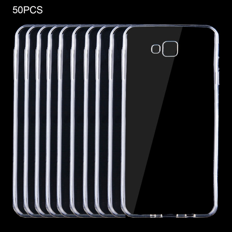 50 PCS for Galaxy On7 (2016) & J7 Prime 0.75mm Ultra-thin Transparent TPU Protective Case(Transparent)