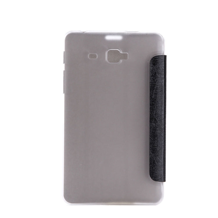 For Galaxy J Max 7.0 inch Oracle Bone Texture Transparent Back Cover Horizontal Flip Leather Case with Three-folding Holder