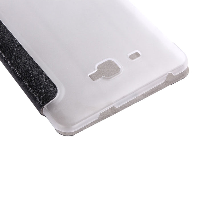 For Galaxy J Max 7.0 inch Oracle Bone Texture Transparent Back Cover Horizontal Flip Leather Case with Three-folding Holder