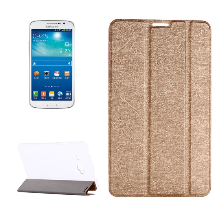 For Galaxy J Max 7.0 inch Oracle Bone Texture Transparent Back Cover Horizontal Flip Leather Case with Three-folding Holder