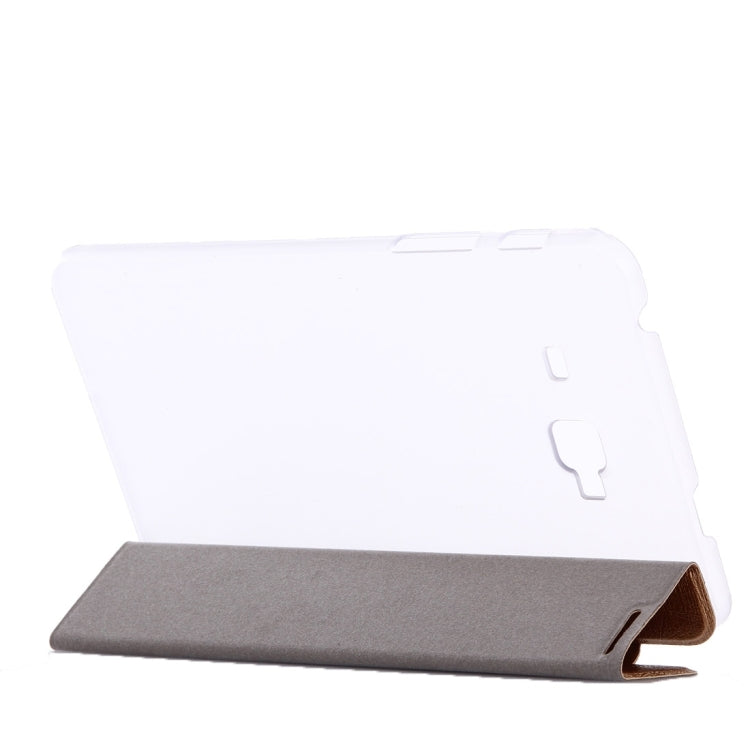 For Galaxy J Max 7.0 inch Oracle Bone Texture Transparent Back Cover Horizontal Flip Leather Case with Three-folding Holder