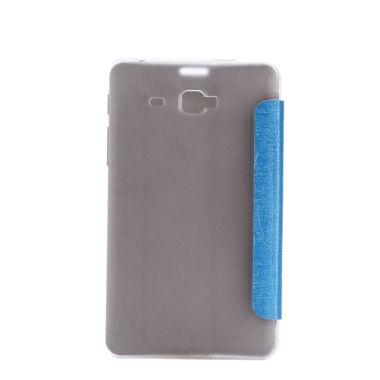 For Galaxy J Max 7.0 inch Oracle Bone Texture Transparent Back Cover Horizontal Flip Leather Case with Three-folding Holder