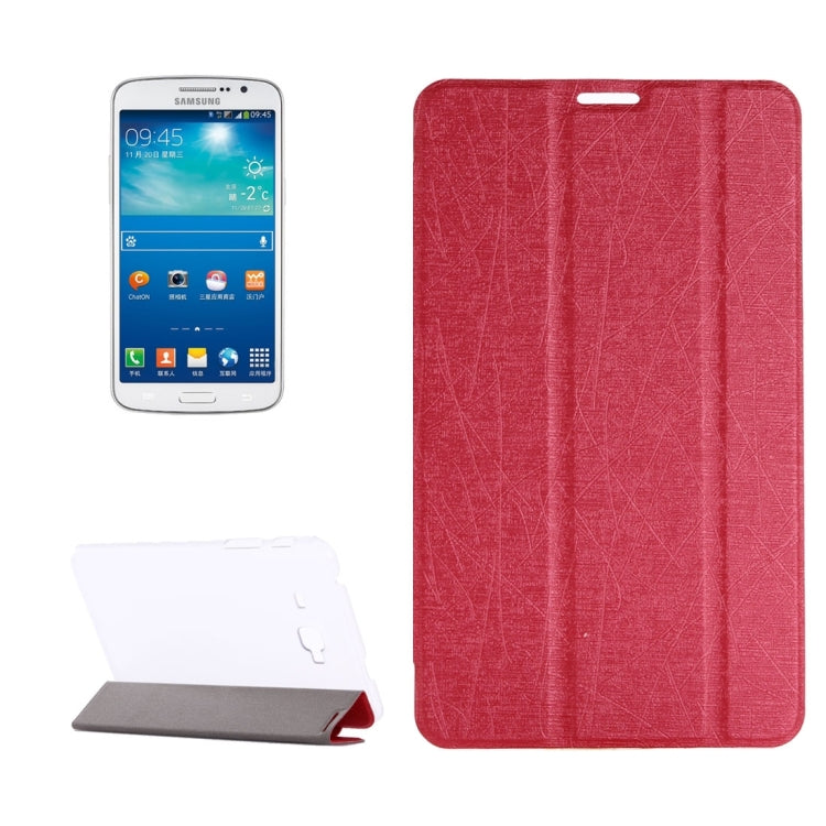 For Galaxy J Max 7.0 inch Oracle Bone Texture Transparent Back Cover Horizontal Flip Leather Case with Three-folding Holder