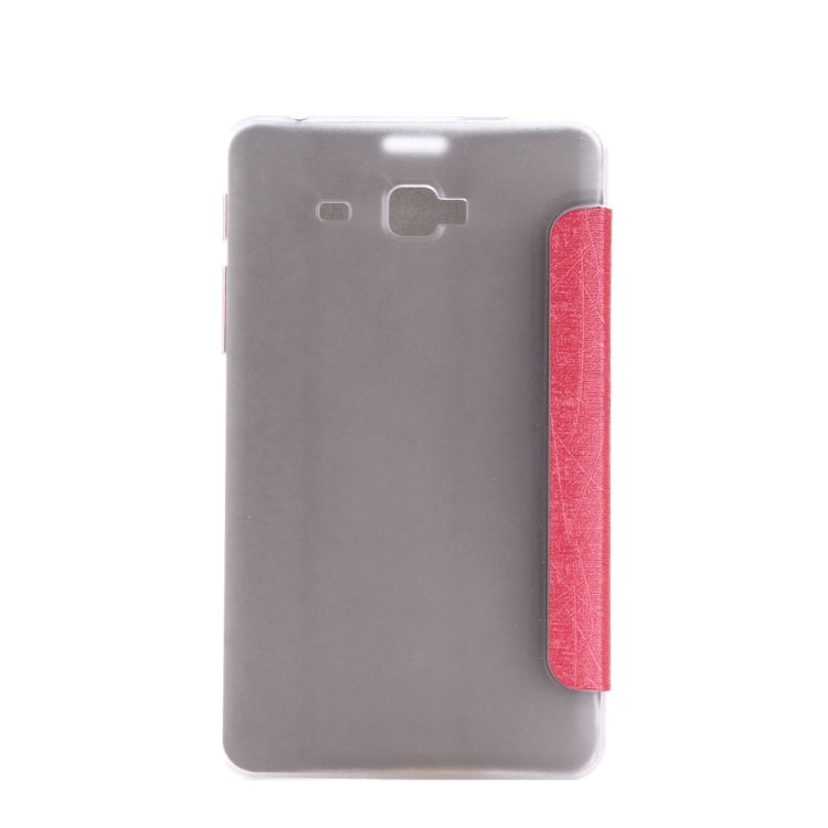 For Galaxy J Max 7.0 inch Oracle Bone Texture Transparent Back Cover Horizontal Flip Leather Case with Three-folding Holder