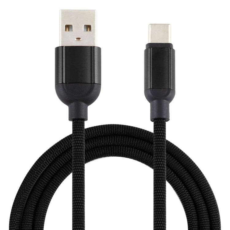 3A USB to USB-C / Type-C Braided Data Cable, Cable Length: 1m